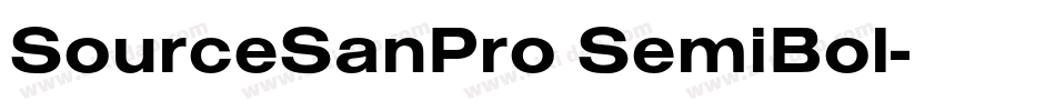 SourceSanPro SemiBol字体转换